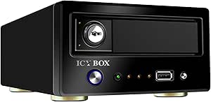 Icy Box IB-NAS6210 NAS Media Server für SATA Festplatte 8,9 cm (3,5 Zoll) 2X USB 2.0