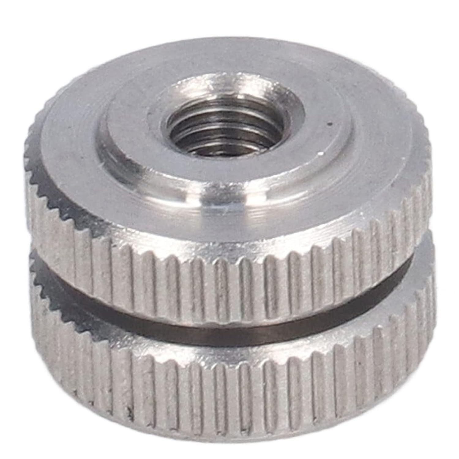 Fafeicy 10Pcs Knurled Thumb Nut, 304 Stainless Steel Flat Head Through Hole Hand Tightening Nut, DIN467 Standard, for Common 3D Printer Beds, Machine Tools(M5), Nut