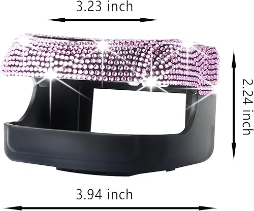 Miniatura 2 de Portavasos ajustable brillante para automóvil, antideslizante y absorbente de golpes con clips de ventilación de aire, soporte universal para tazas