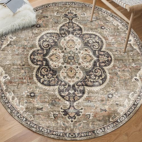 Tapis lavable en machine style bohème rustique vintage ReaLife Joy - 2