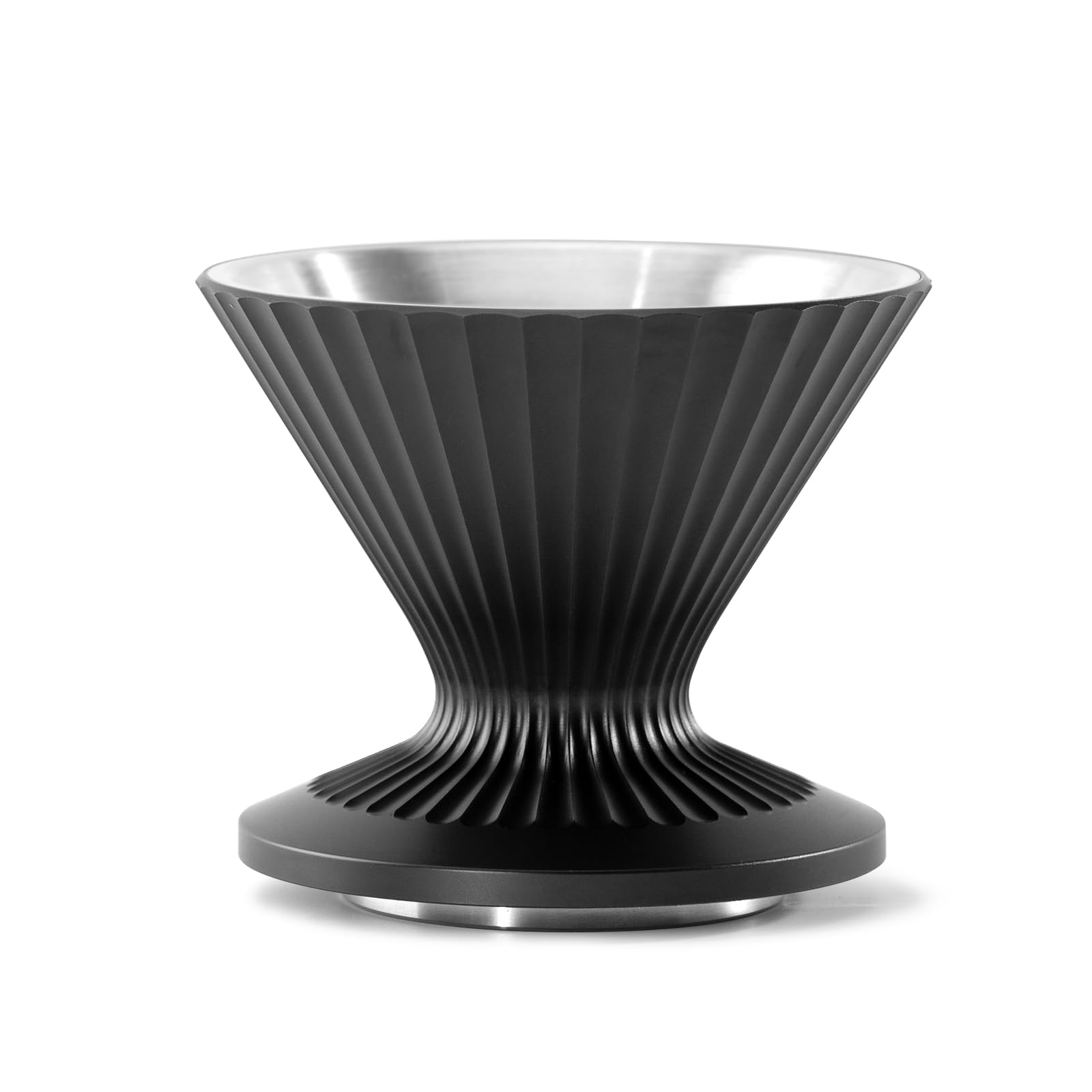 Kaffee-Tropfer aus Metall, wiederverwendbarer Kaffeefilter mit Nachtlicht, individueller Blüten-Kaffeetrichter für Reisen, Camping, Büro, Zuhause, Manaul Kaffeebrühmaschine