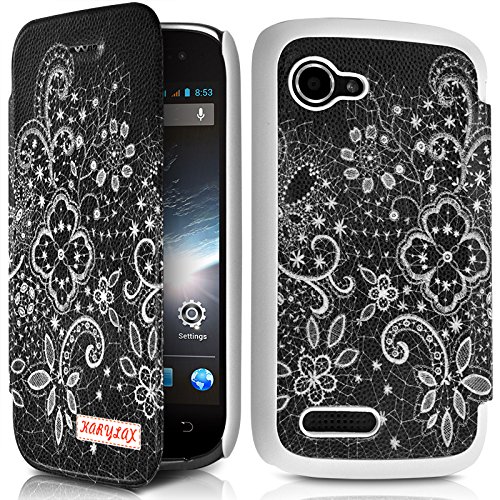 Seluxion - Coque Housse Etui à rabat latéral et porte-carte pour Wiko Cink Slim 2 avec motif LM11