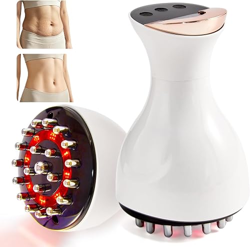 Lymphatic Drainage Massager & Anti-Cellulite Massage Tool (Cream White)