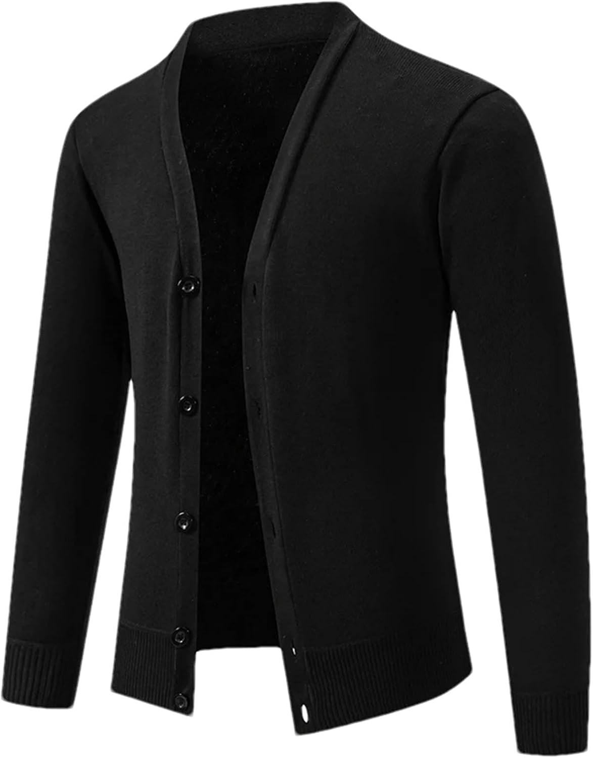 Men Sweater Business Casual Classic V-Neck Solid Color Cardigan Korean Knitwear Sweater