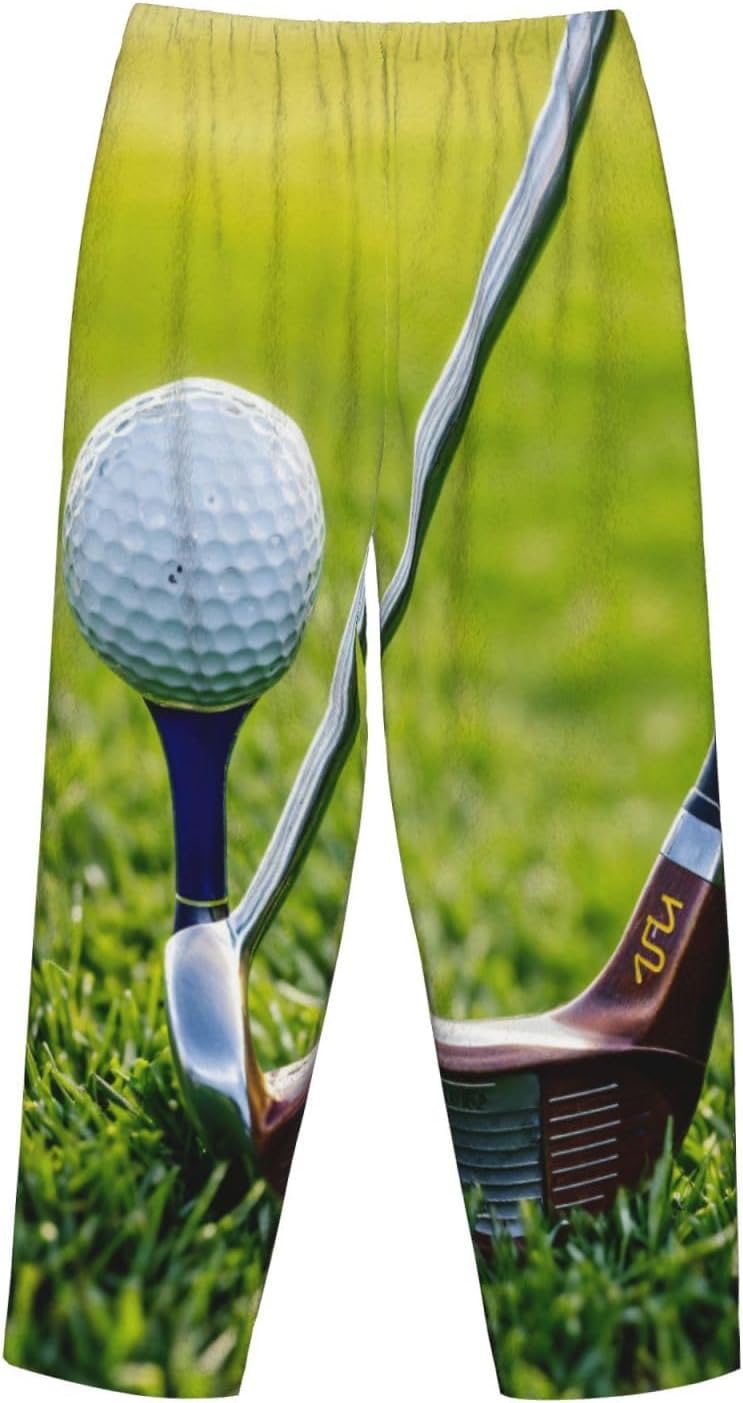 Golf Court Print Fashion Cozy Womens Flannel Pajama Pants,Perfect For Christmas And Everyday Wear