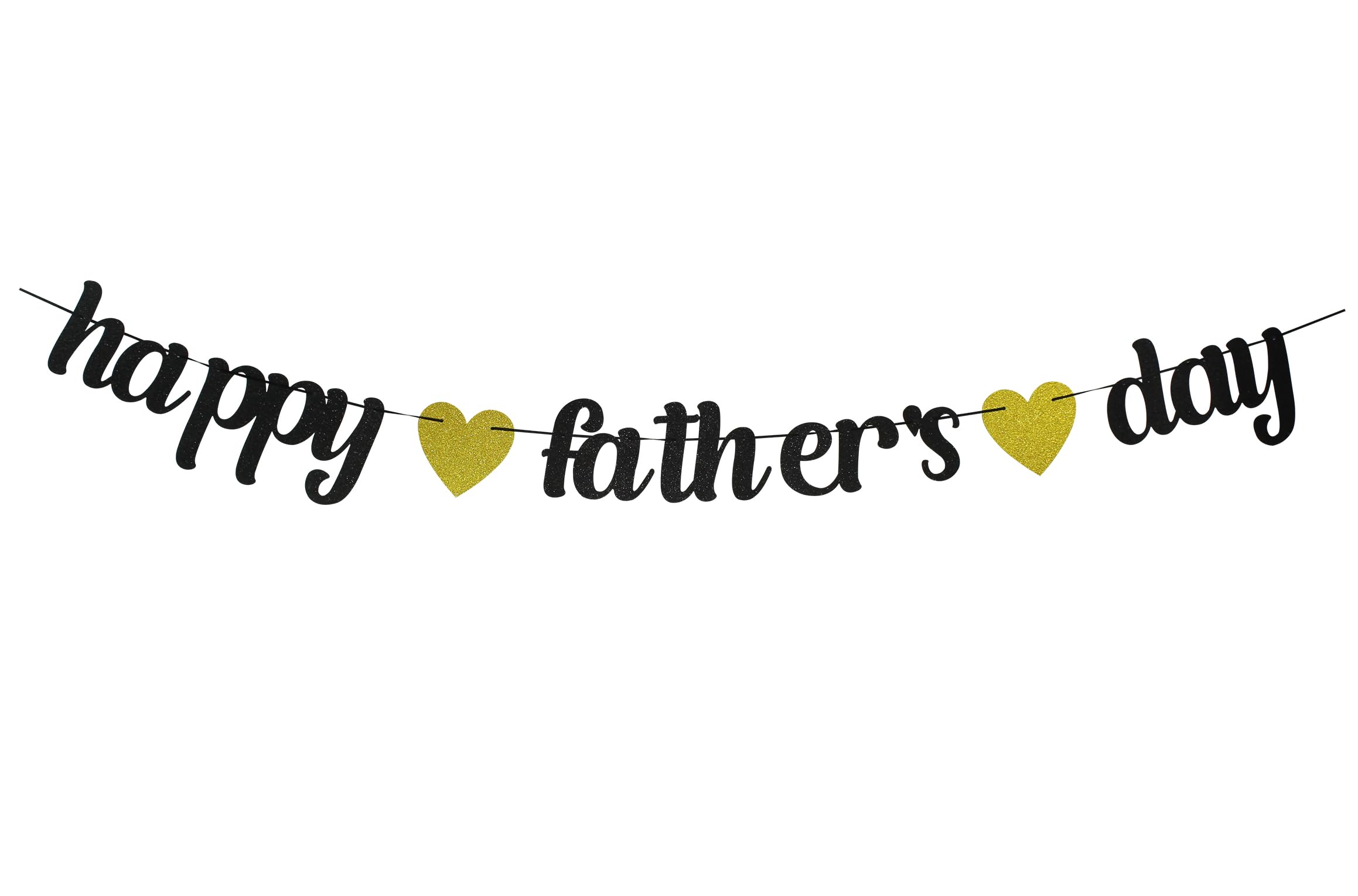 AYAROS Happy Father's Day Banner, Best Dad Ever Bunting Garland, Fathers Day Party Decorations, Fathers Day Family Photo Prop Celebration Gift Black