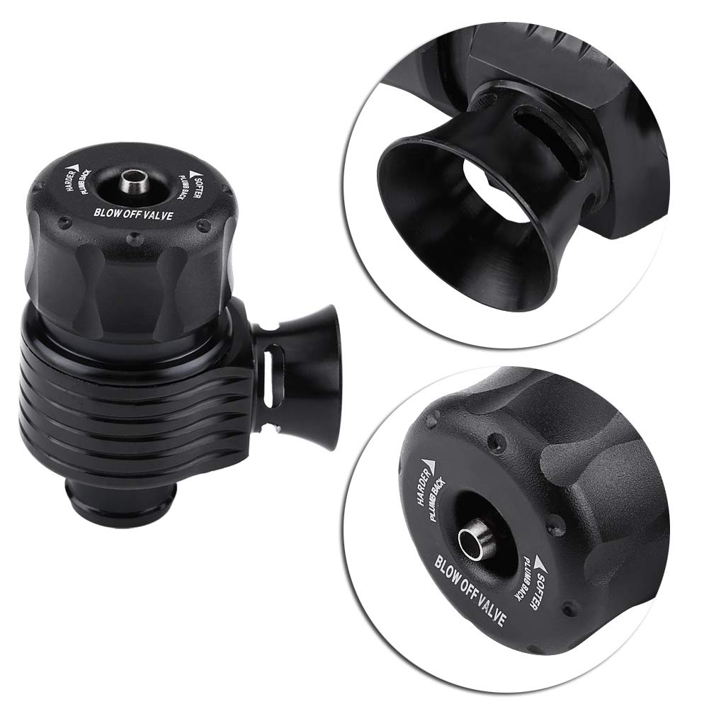 Turbo Blow Off Valve 25 mm 1 inch Car Turbo Blow Off Valve Dump Valve Adapter Kit con 2 adaptadores + 2 pinzas + 2 piezas de asiento (cuerno)