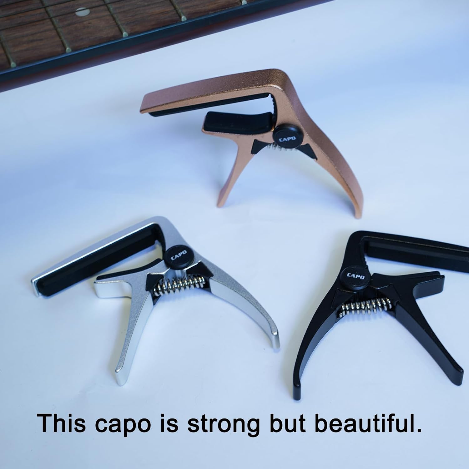 Classical Guitar Capo for 6 String Guitar and Mandolin Bass, Big Size Professional Acoustic and Electric Guitars Capo Lightweight (Black)