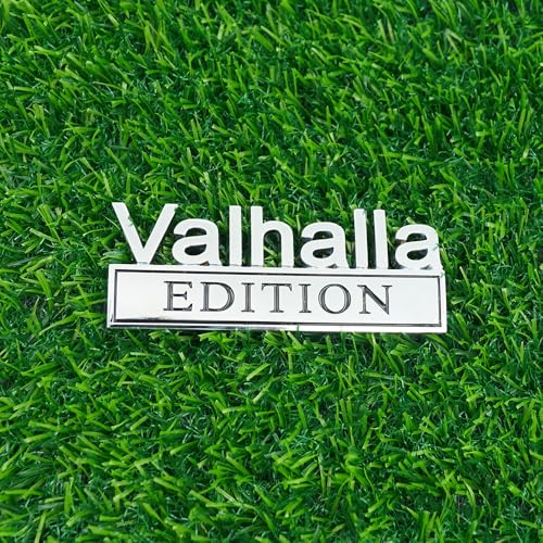 Image of Pair Set Vikings Valhalla Edition Emblem 3D Fender Badge Decal BumperSticker Nameplate for Universal Vehicle, Car, Truck, SUV Motorcycle Accessories Viking Seasons (Silver Black)