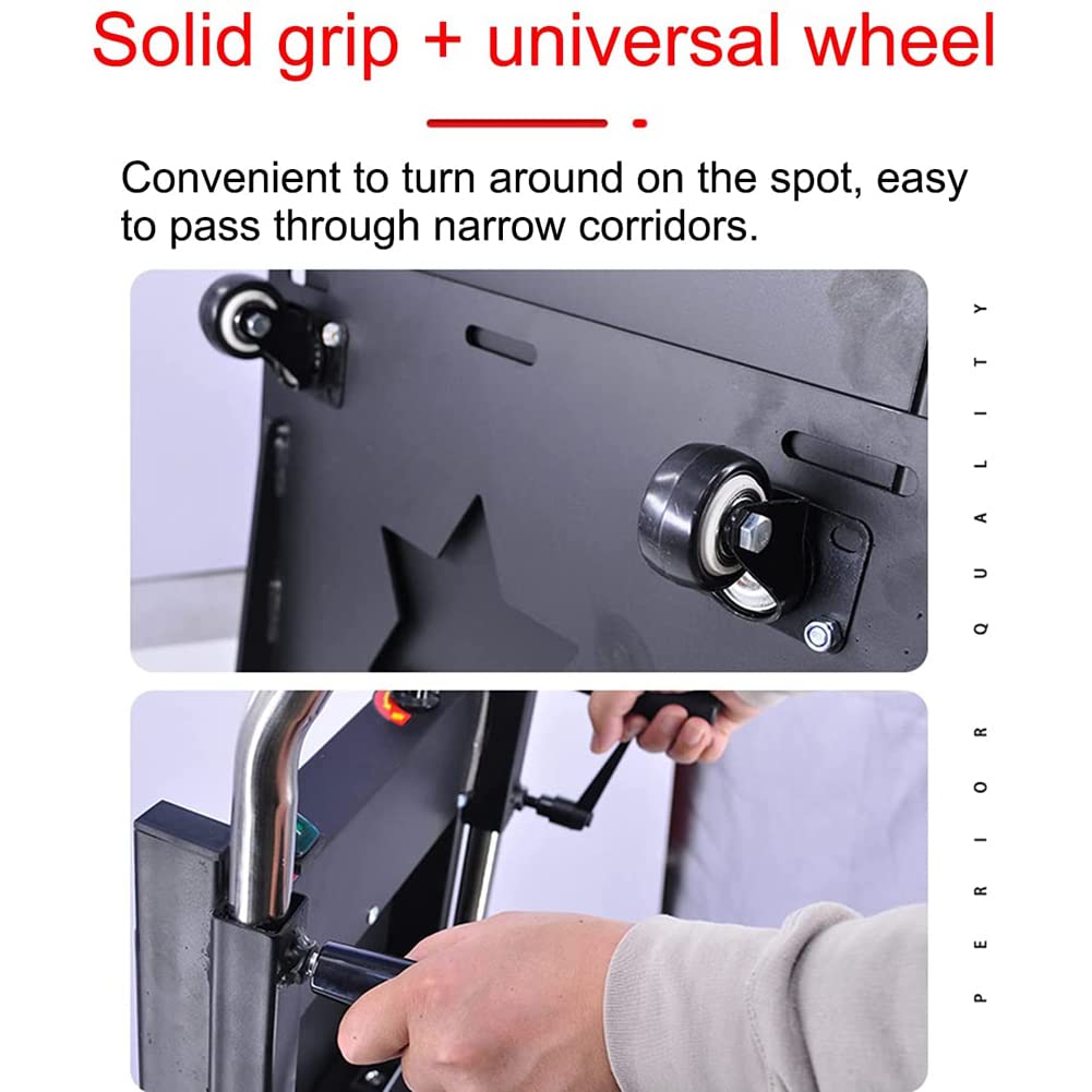 Carrello Saliscale Elettrico, Carrello A Mano Pieghevole su e Giù per le Scale con Carico 200Kg, Carrello Risparmio di Manodopera con Batteria Rimovibile 48V / 22Ah / Nero / 850W