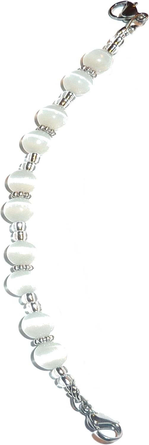 Hidden Hollow Beads Women's 6.5 or 5.5 inch Medical Alert ID Interchangeable Replacement Bracelet, Identification vital info tag - Image 2