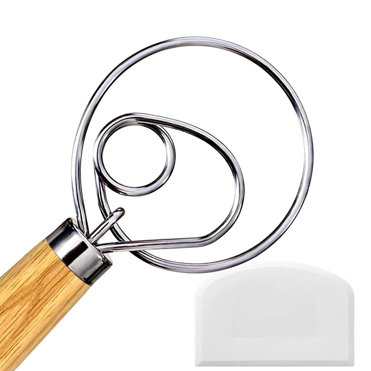 Varillas de Batir para Cocinar Amasadora De Pan For Cocina De Masa Madre con Batidora De Acero Inoxidable Huevos, Espumar, Batir