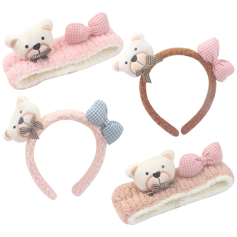 ELEMIRSA 4er-Set Haarbänder Für Mädchen – Braun, 2 Cm Breit, Gepolstert, Für Kleinkinder & Kinder