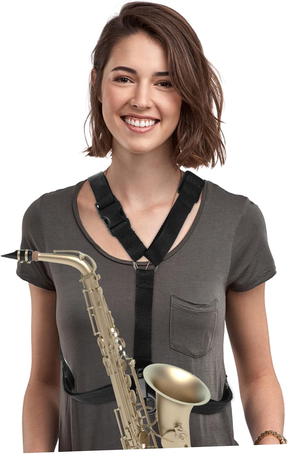 Sturdy Saxophone Strap for Alto Tenor Baritone and Other Woodwinds Comfortable for Long Playing Sessions