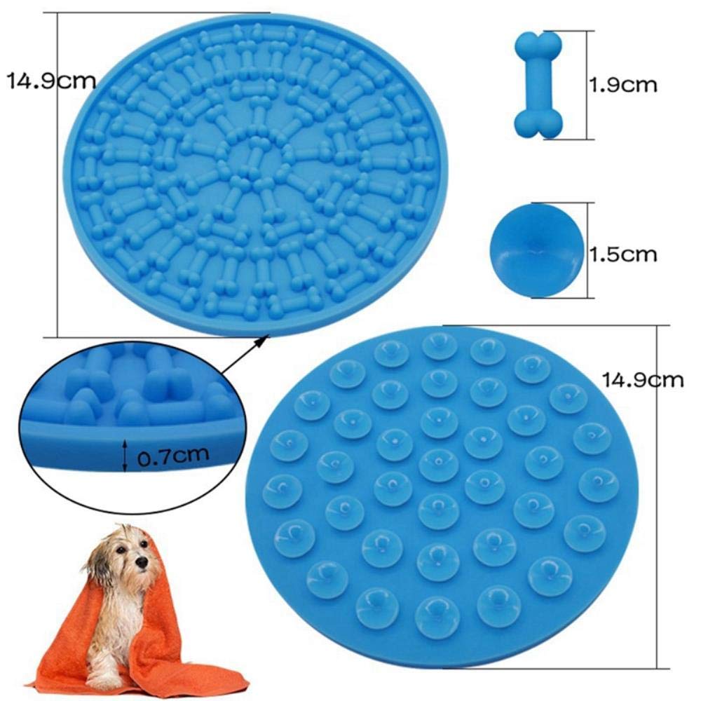 Lekmat voor honden, 2 stuks hondenbakspeelgoed, lick bowl
