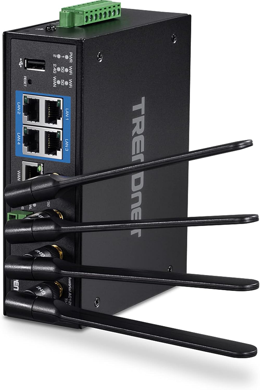 TRENDnet Industrial AC1200 Wireless Dual Band Gigabit Router, Black, TI-W100 (Renewed)