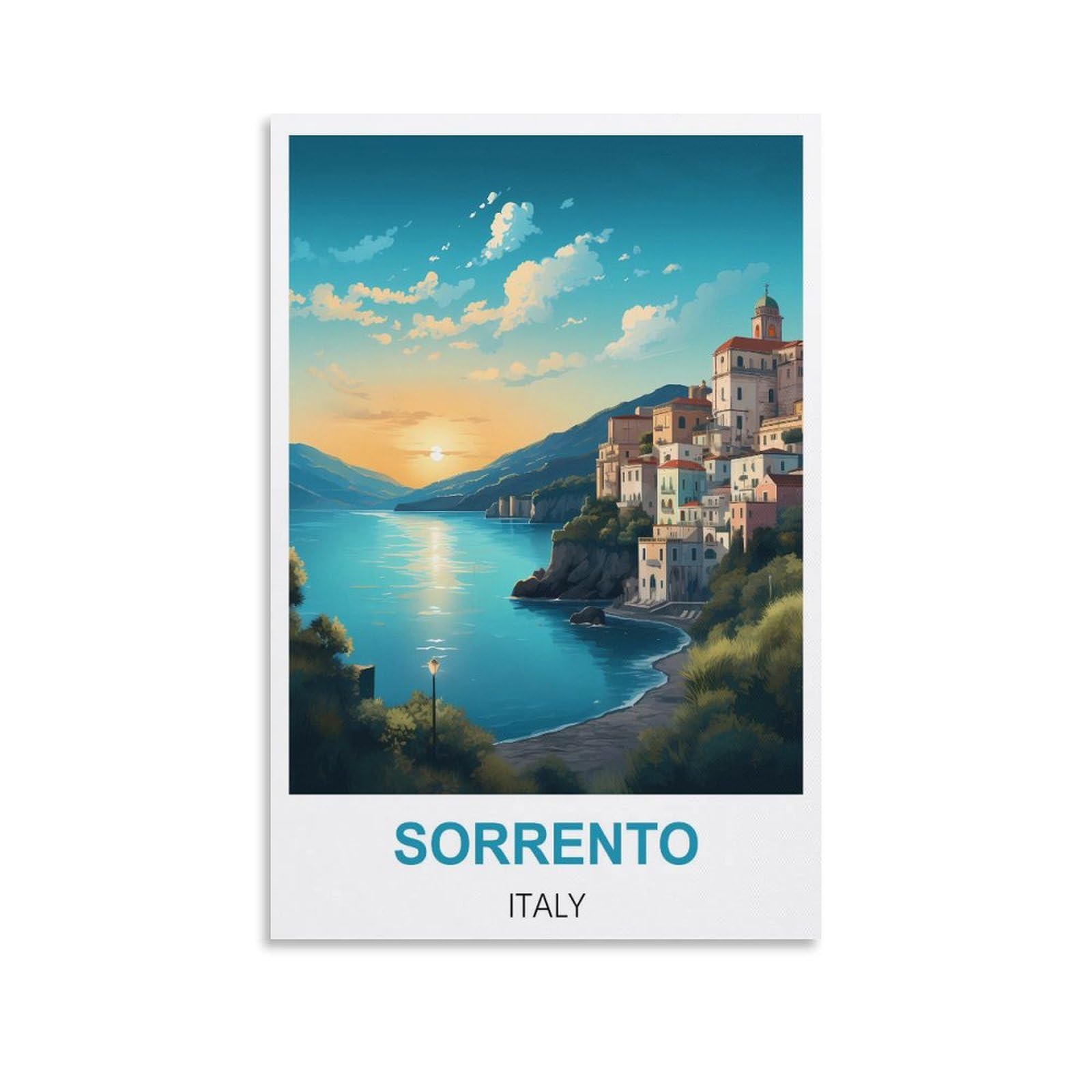 Metal Sign Tin Sign,Sorrento Italys,Cave Signs Art Plaque Poster Wall Decor for Home Kitchen Bar Club Coffee Shop Orchard Decoration 15x30cm