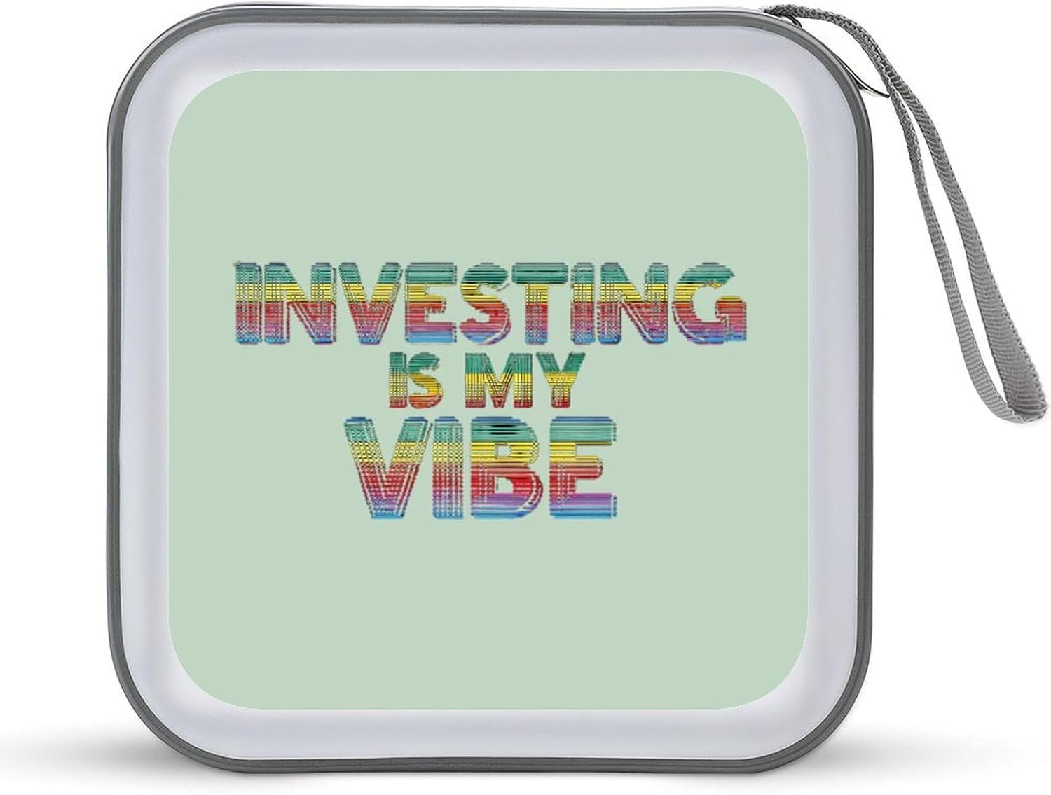 Investing Is My Vibe CD Case Wallet Portable DVD Holder Organizer Box