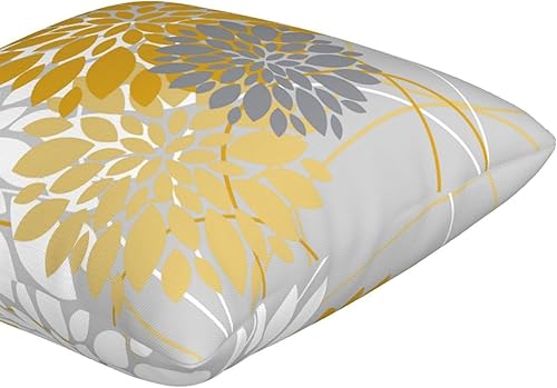 Miniatura 8 de Juego de 2 fundas de almohada Nave de 18 x 18 pulgadas, diseño geométrico floral geométrico y elegante, fundas de cojín cuadradas para decoración