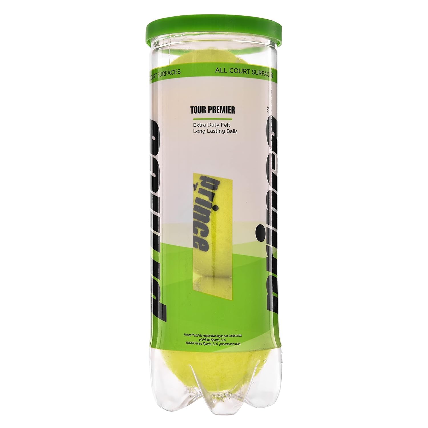 STAG GLOBAL Prince Tour Premier 3B Can Tennis Ball Pack of 3 (Yellow) - Suitable for Hard Court Surfaces, Outdoor,Asphalt,Cement Courts and Cricket