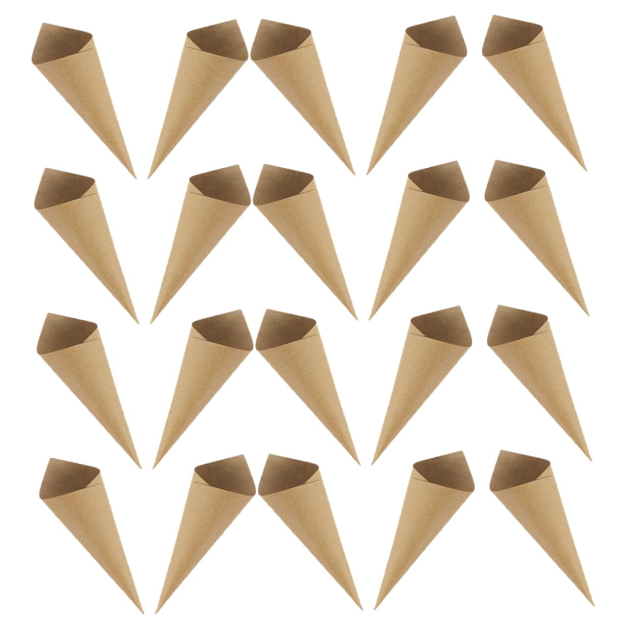 Gatuida Pcs Kraft Paper Petal Cones Wedding Decor Flower Petal Holder for Women Confetti Cone Large for Parties
