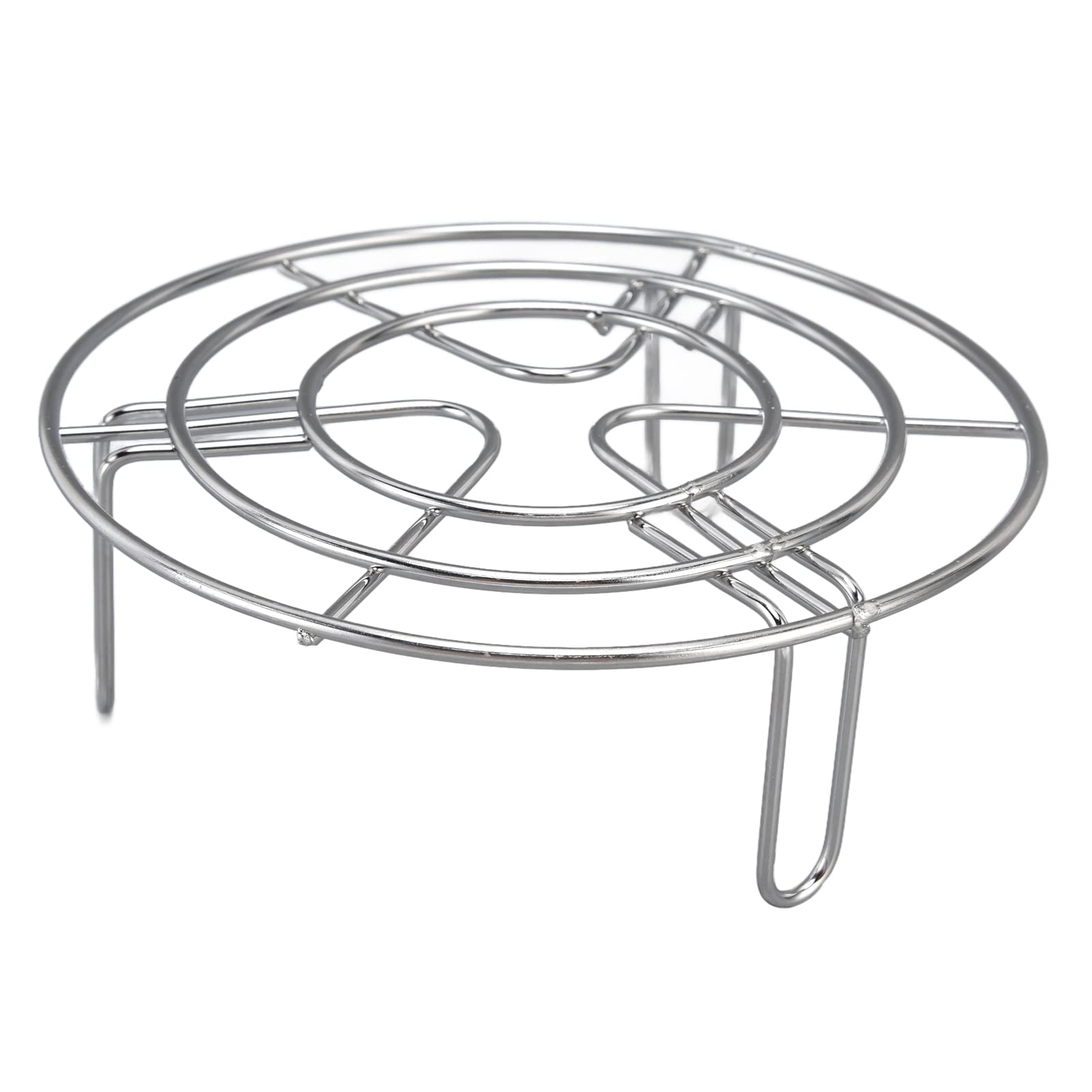 Rejilla de Vapor de Acero Inoxidable 2 Piezas, Resistente al Calor, Redonda 15.5cm para Cocina