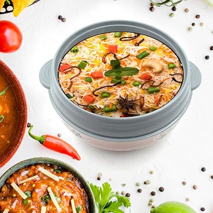 Casserole Hot Pot Flowers Printed Chapati Box for Roti Kitchen (Approx 4500 ml)