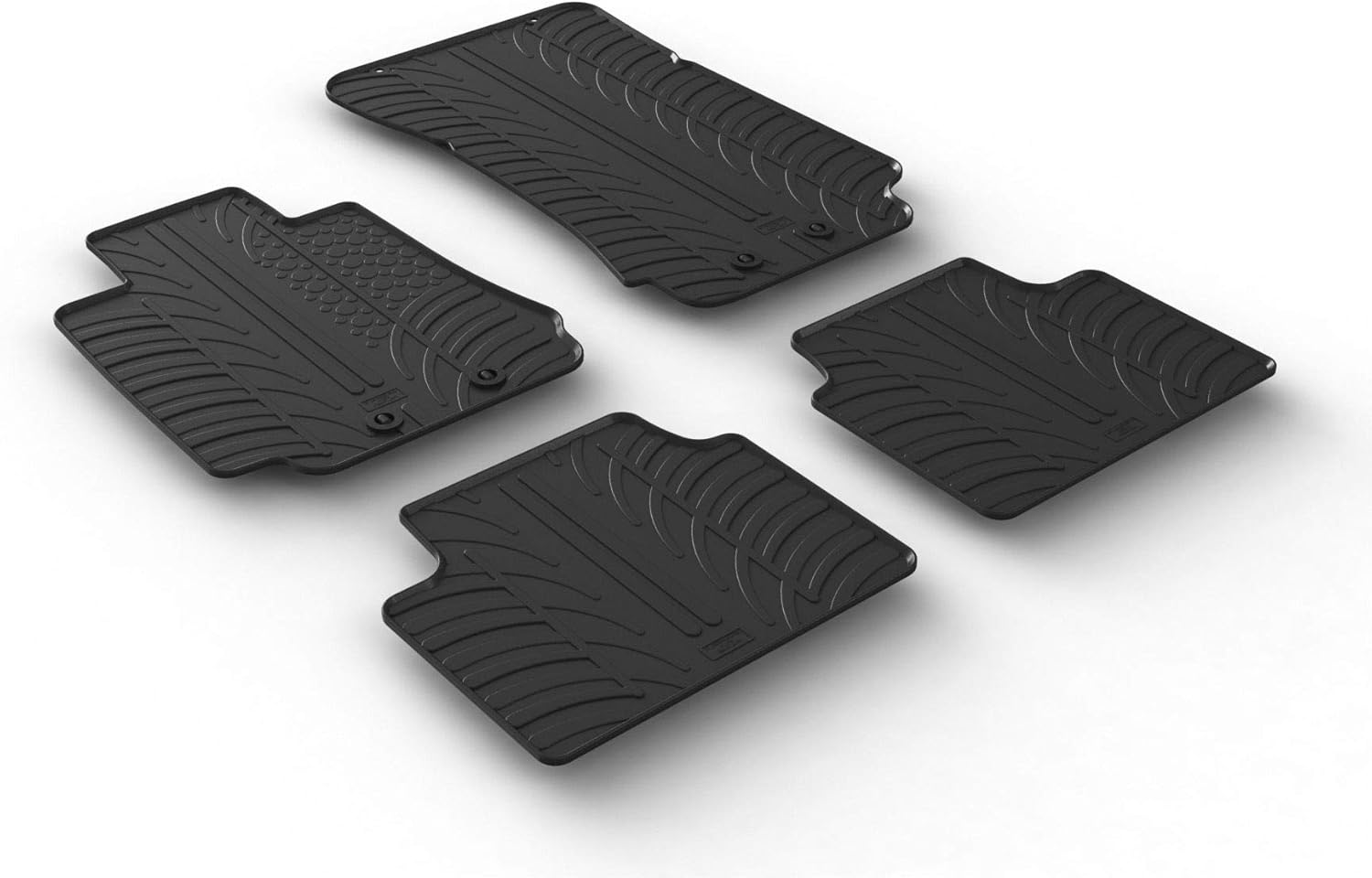 Gledring USA Custom Fit All-Weather Rubber Floor Mats Intended for Alfa Romeo Giulia Sedan 2016-2024, No Trimming Required, Tailored Custom Fit, Protects from Rain, Mud, & Snow.