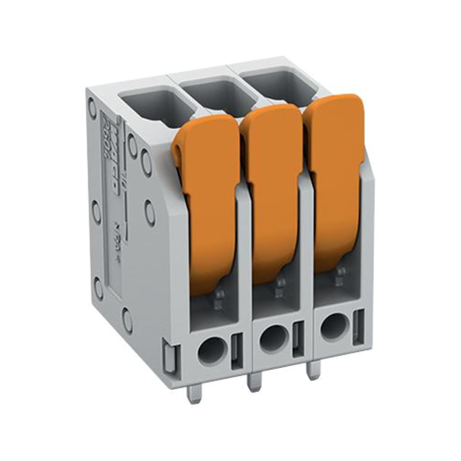 WAGO 2604-3103 2604 Series 3-Pole Op Lever 5 mm Pin Space Push-in Cage Clamp PCB Terminal Block - 5 item(s)