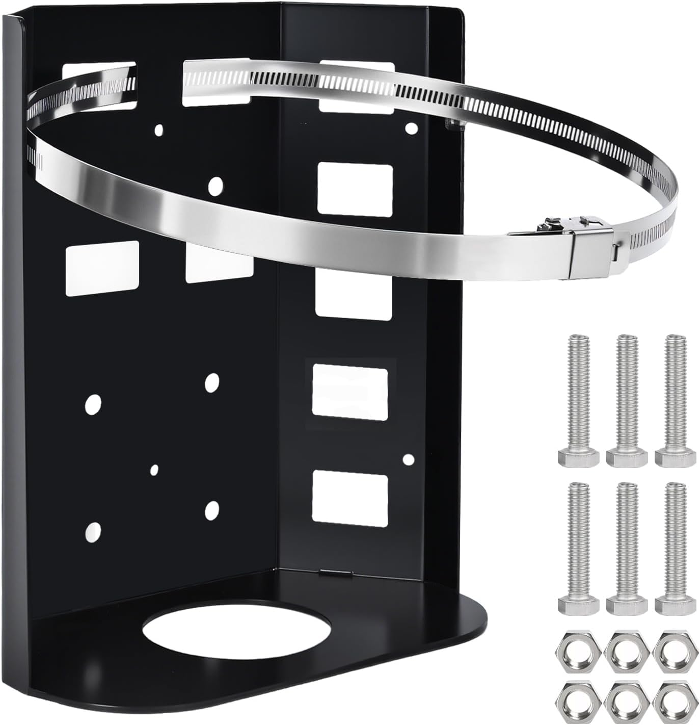 Heavy-Duty Propane Tank Holder – Fit for High & Low Tanks, Compact Space-Saving Design with Rubber Protection, Corrosion-Resistant Steel for RVs, Trailers, Campers Boat & Outdoor Use (FBA-BIG)