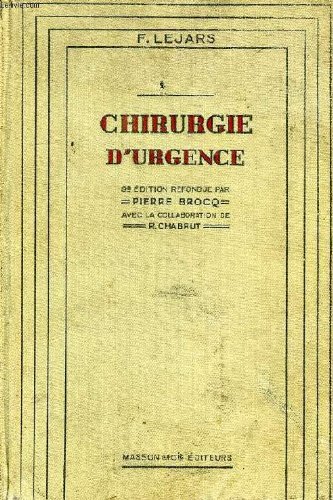 TRAITE DE CHIRURGIE D'URGENCE