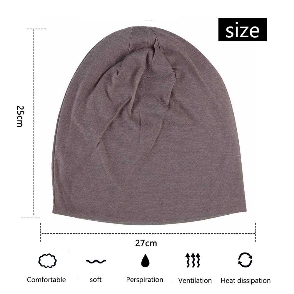 Gorro Slouchy Algodón para Cabeza Quimio Cáncer Mujeres Hombres Turbante Elástico