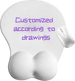 TecfdAssist DIY Mouse Pad 3D Customize Mousepads with Big Boob Silicone Gel Wrist Rest Non-Slip PU Back Big Ass Customized Picture Mousepad