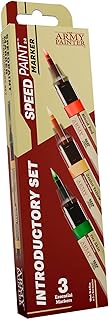 The Army Painter Speedpaint Marker Introductory Set, 3 x 6 mL Markers, Green, Red & Yellow Acrylic Contrast Paint Markers for Miniature Painting