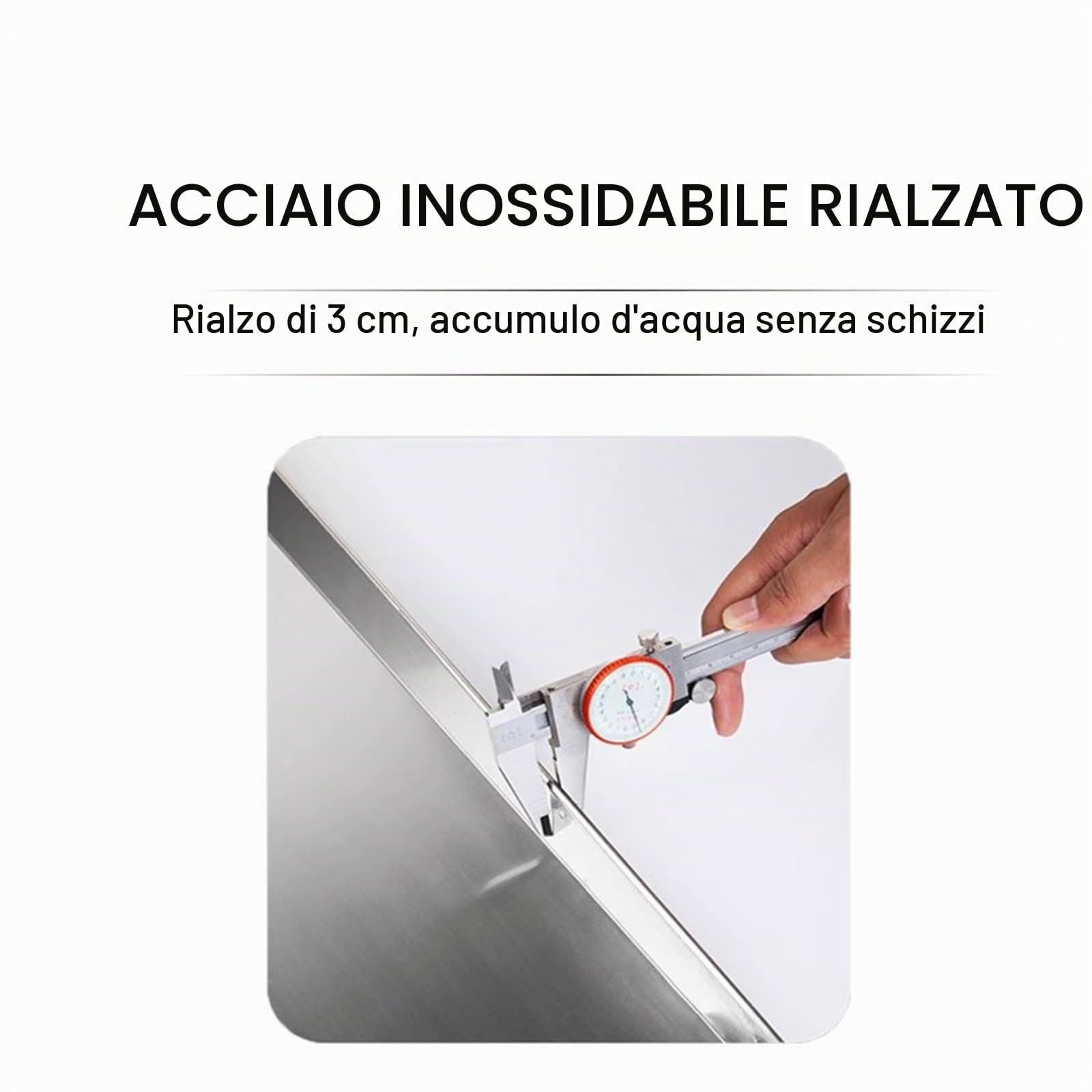 Bacinella di Scarico per Condizionatore Acciaio Inossidabile Bacinella di Scarico con Foro di Drenaggio Raccogli Condensa (Size : 3-5P)