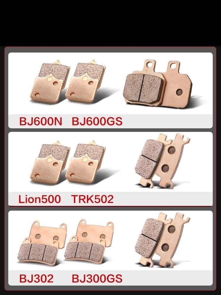 Pastiglie freni a disco Per BJ600GS BJ300GS TRK502 LION500 TNT600 BJ600 BJ300 TNT600I BN600 Moto Sinterizzazione Del Metallo Pastiglie Freno freni di stazionamento (Color : BJ300GS 1 SET)