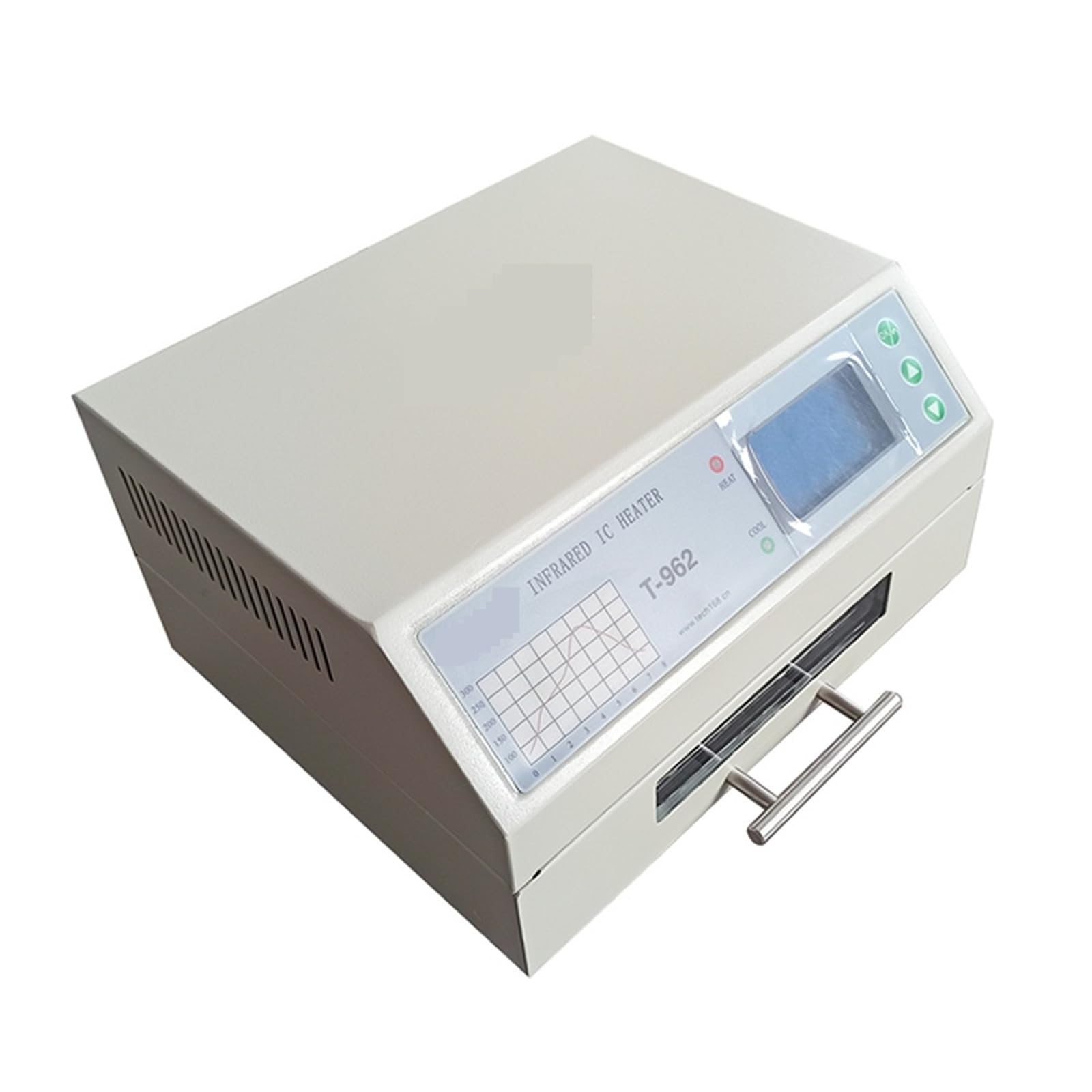 Piec rozpływowy 800 W, biurkowy, podgrzewacz podczerwieni T-962, lutownica, 180 x 235 mm, do lutowania układów BGA, SMD, SMT