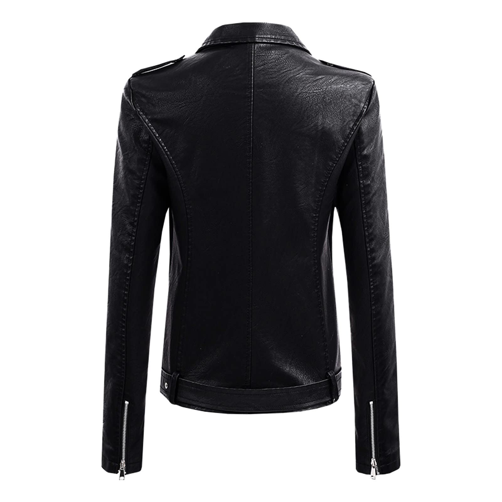 Giacca in Pelle a Maniche Lunghe da Donna Giacca in Pelle da Moto Giacca in Pelle PU Giacca da Donna alla Giubbotto Sportivo Donna Invernale Donna Giubotto