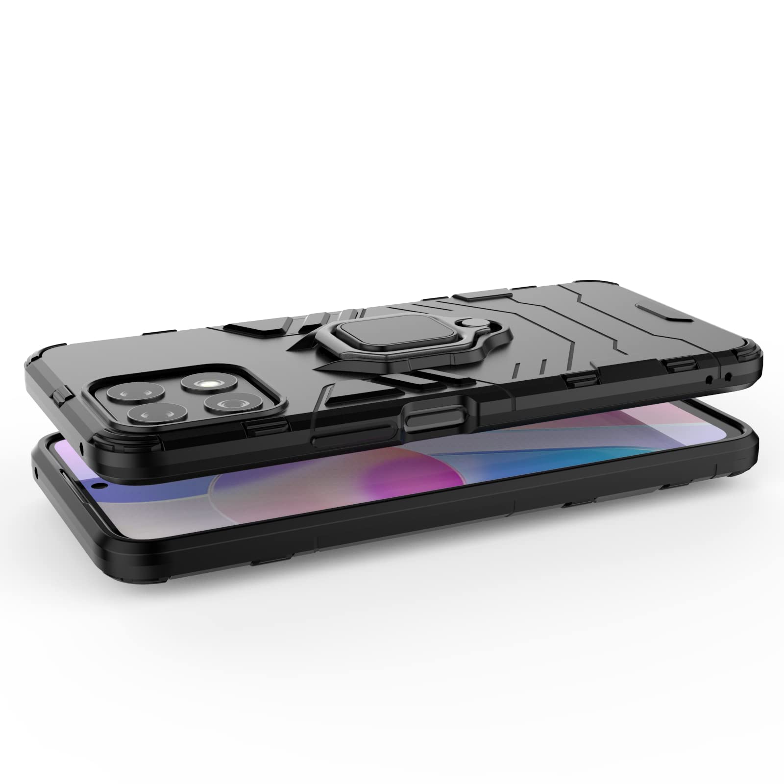 FTRONGRT Honor X8 5G Cover, Hybrid Dual Layer TPU+PC Custodia