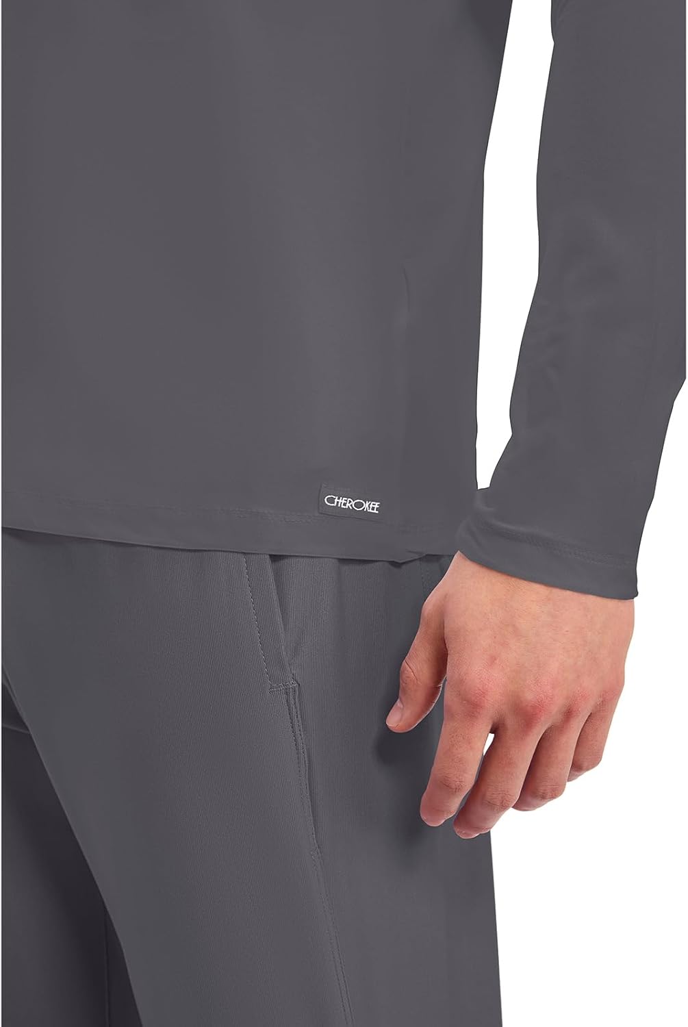 Cherokee Men's Long Sleeve Underscrub Tee Modern T-Shirt with Crew Neck - CK807 - Image 3