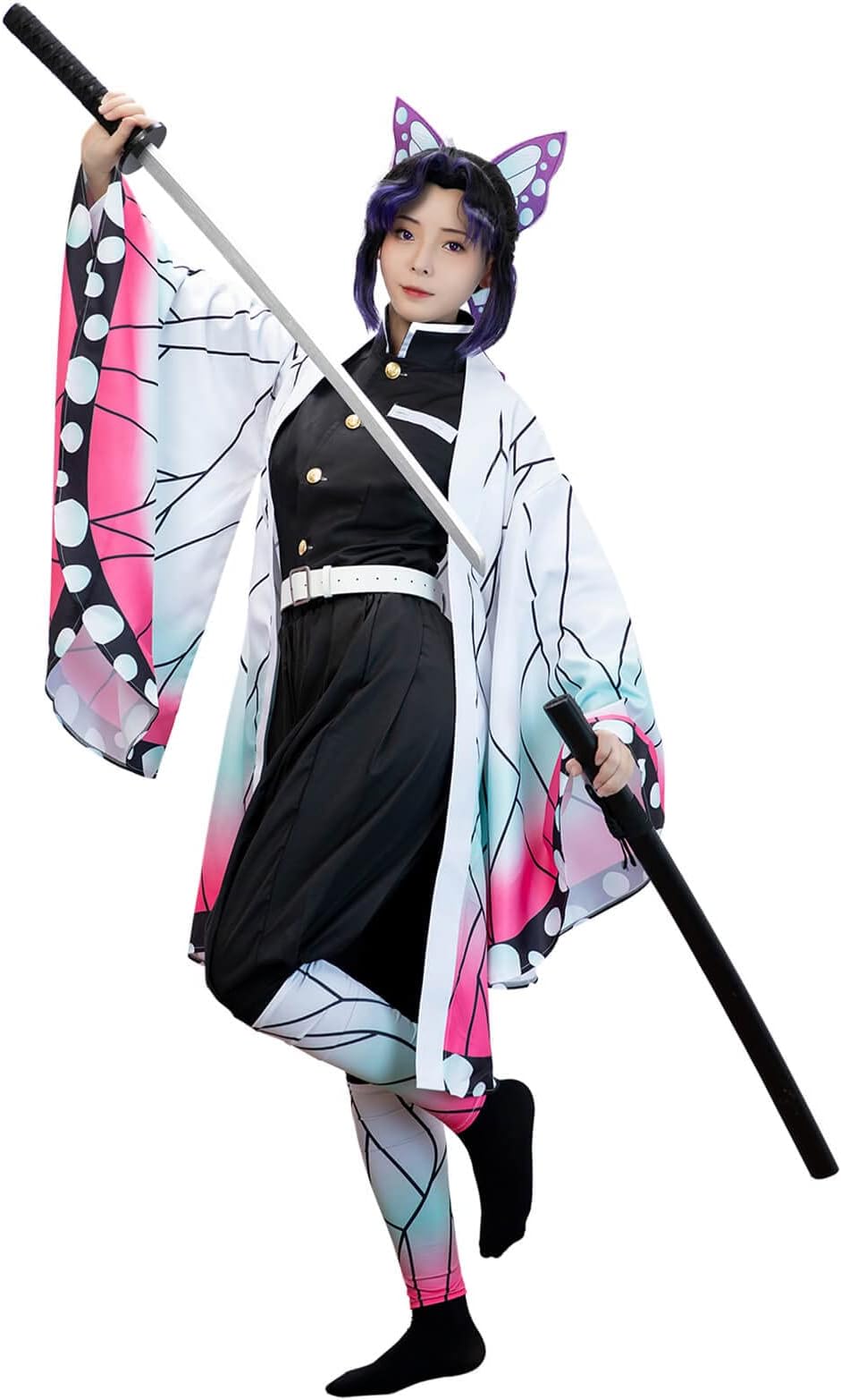 Zentisu Tanjiro Cosplay Adult Giyuu Tomioka Outfit Shinobu Anime Halloween Costume