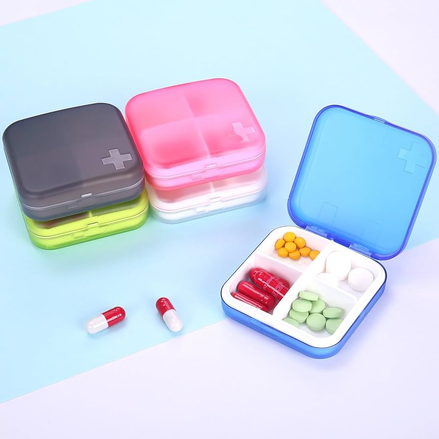 Amazon.com: ZDQZC Portable Pill Organizer - Slim Pill Box