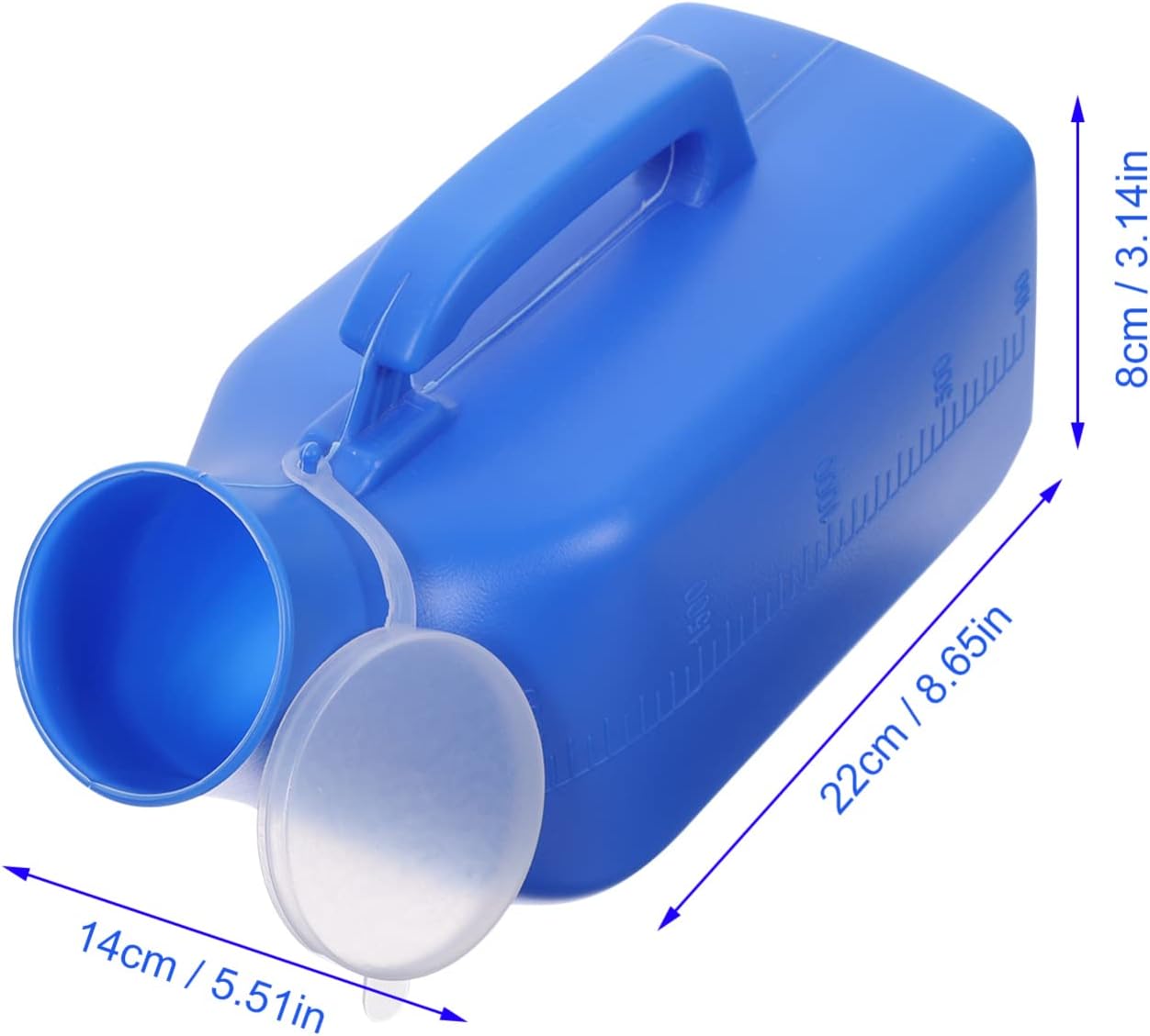 Yardwe 2Pcs Urinals for Men 2000ml Portable Urinal with Lid Spill Proof Pee Bottles Outdoor Urinal Potty for Kids Household Hospital Patient Elderly Blue : Health & Household