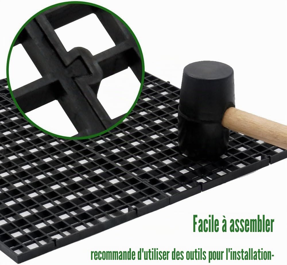 LINLAN 6 pièces grilles en Plastique pour Aquarium - 30 x 30 cm - Séparateurs pour Aquarium - pour Filtration et Protection du Fond - Blanc - sans Accessoires