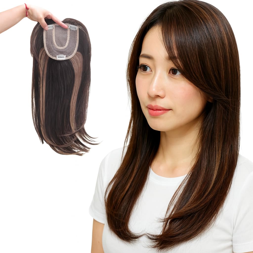 Amazon.co.jp: Wig Terrace 人工毛 ヘアピース 部分ウイッグ ロング