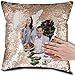 Nsipan Housse de coussin à paillettes avec photo personnalisée, réversible, décoration d'intérieur, housse de coussin décorative pour canapé ou canapé – Cadeaux personnalisés