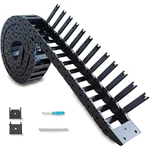 39.4inch Drag Chain Cable Carrier Open Type R18 Wire Cable Chain for CNC Router Mill and 3D Printer,Extra 1 Pair Connectors,1pc Screwdriver,9 Screws 10x30