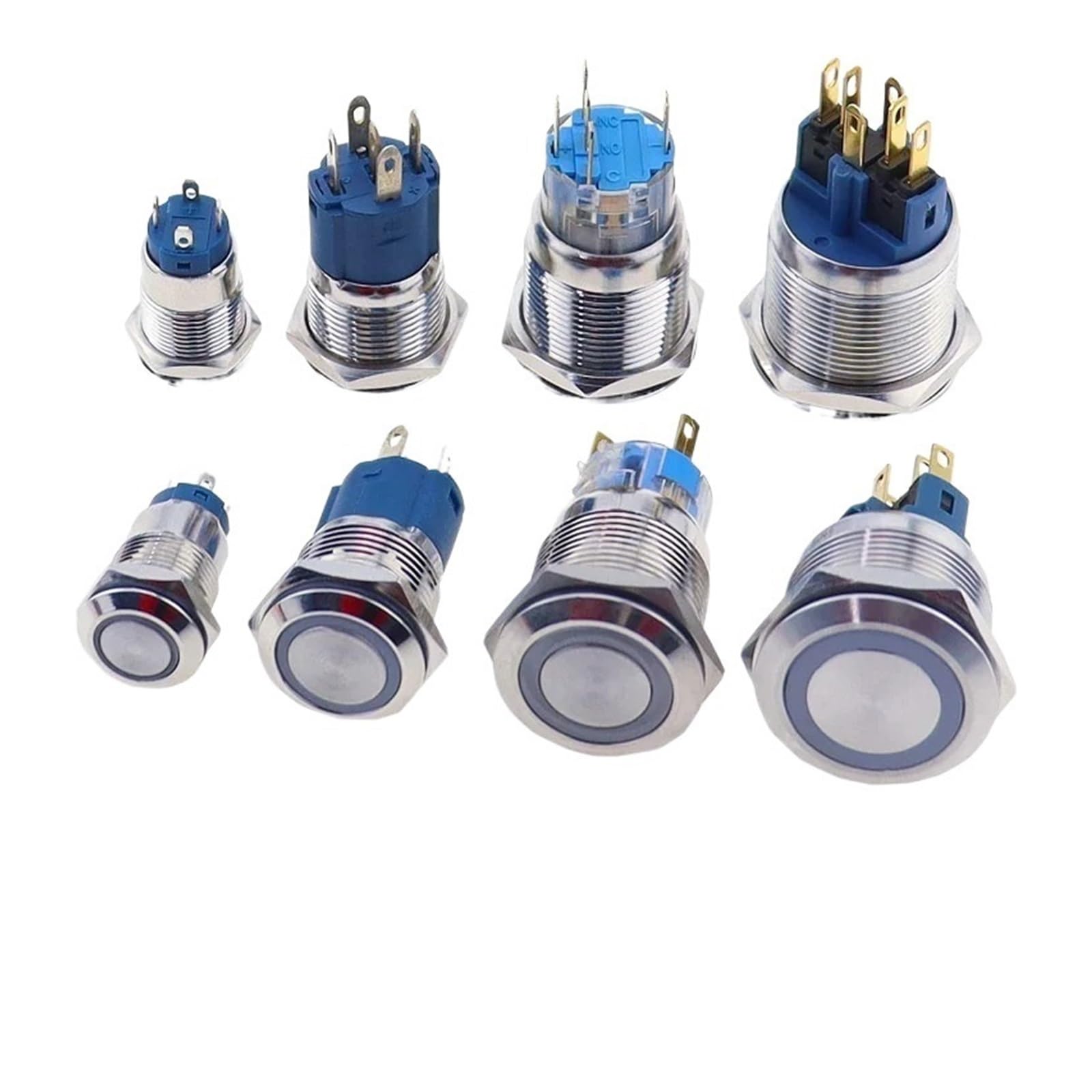 IP65 Druckknopf 12V Auto EEEKit 12V Drucktaster Set – 5x 16mm Wasserdichte Metall-LED-Schalter, SPST Verriegelung, IP65, Für Auto, Boot, Wohnmobil – Einrastend, Beleuchtet IP65 Druckknopf 12V Auto EEEKit 12V Drucktaster Set – 5x 16mm Wasserdichte Metall-LED-Schalter, SPST Verriegelung, IP65, Für Auto, Boot, Wohnmobil – Einrastend, Beleuchtet