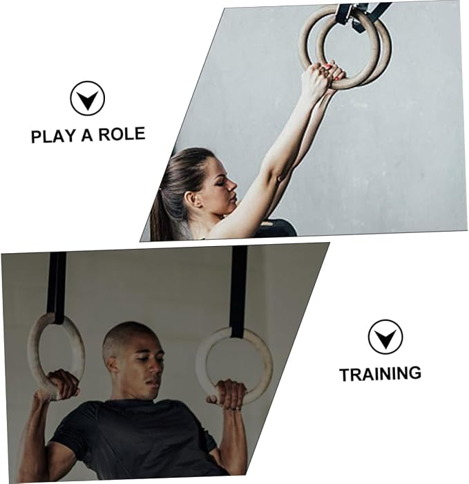 Anillas de madera para gimnasio y entrenamiento funcional miniatura 6
