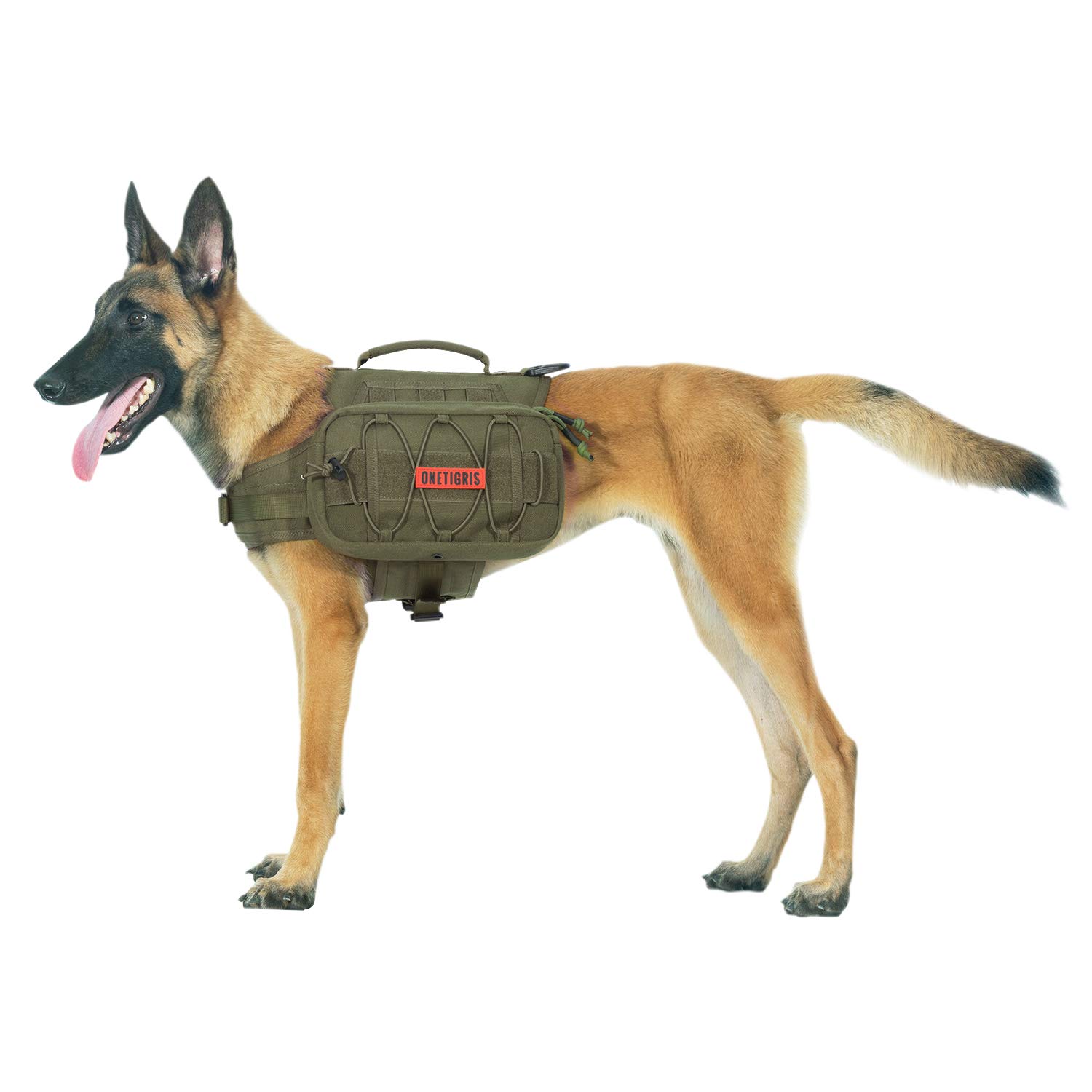 Dog Pack Hound Travel Camping Hiking Backpack Saddle Bag Rucksack for Medium & Large Dog (Ranger Green Advanced Version for Medium & Large Dog - 1000D Nylon)